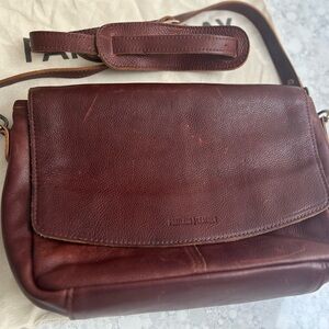 Portland Leather Modern Messenger Bag in Cognac